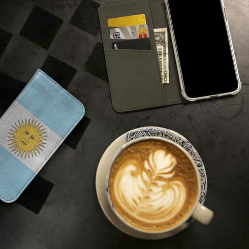 Argentina Flag Distressed iPhone 14 Pro Max Folio Case